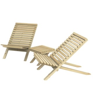 Slatted Chair and Table Set Home Delivery