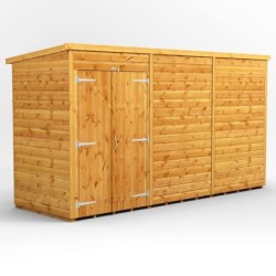 12 x 4 Power Windowless Pent Double Door