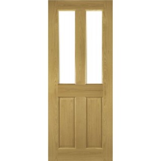 Deanta Bury Prefinished Oak Glazed Fire Door 30m 1981mm x 762mm x 45mm