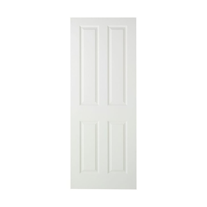 Premdor 4 Panel White Smooth Moulded FD30 Door 2040 x 826 x 44mm
