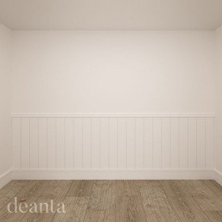 Deanta Madingley White Primed Wall Panelling 2340mm Pack 6PCS/PACK 390mmMM