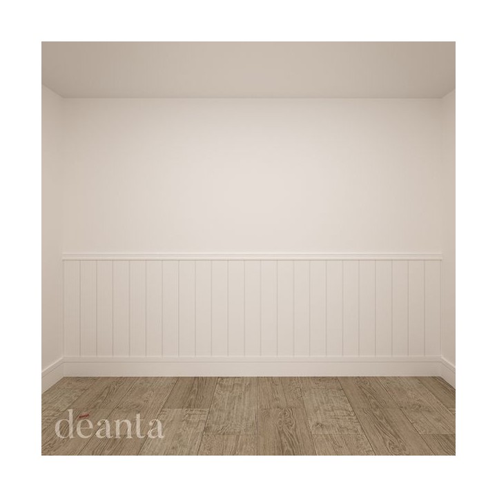 Deanta Madingley White Primed Wall Panelling 2340mm Pack 6PCS/PACK 390mmMM