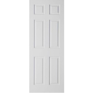 Travis Perkins White Primed 6 Panel Grain Hollow Core Door 1981 x 610 x 35mm