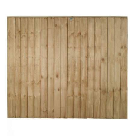 6ft x 5ft 1.83m x 1.54m Pressure Treated Vertical Board Fence Panel - Pack of 3