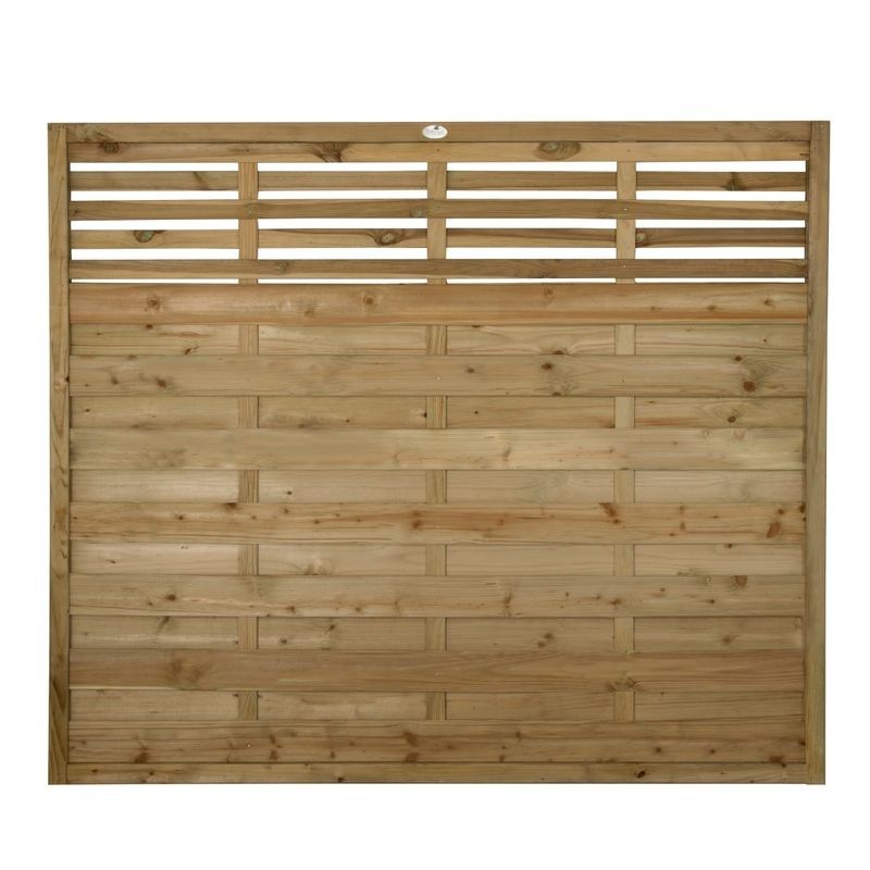 Forest Garden 1.8m x 1.5m Pressure Treated Decorative Kyoto Fence Panel - Pack of 3