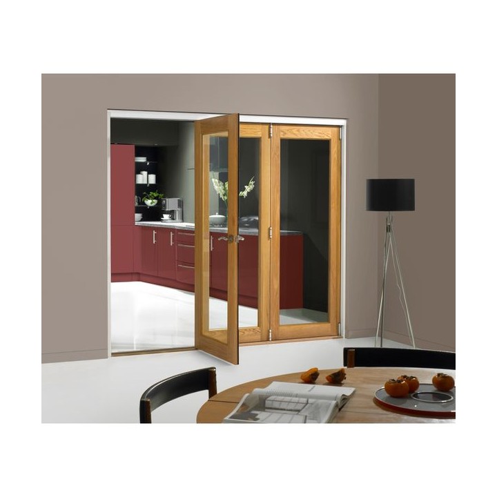 Jci Door Unfinished 1 Light Oak Veneer Fold Room Divider 2100 x 40mm