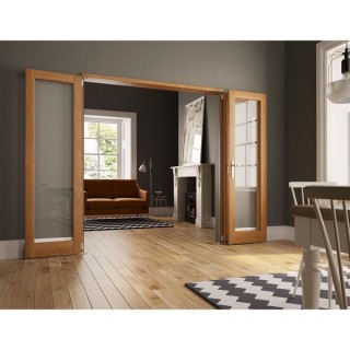 Jci Door Unfinished Oak Fold Flat Set 1800mm