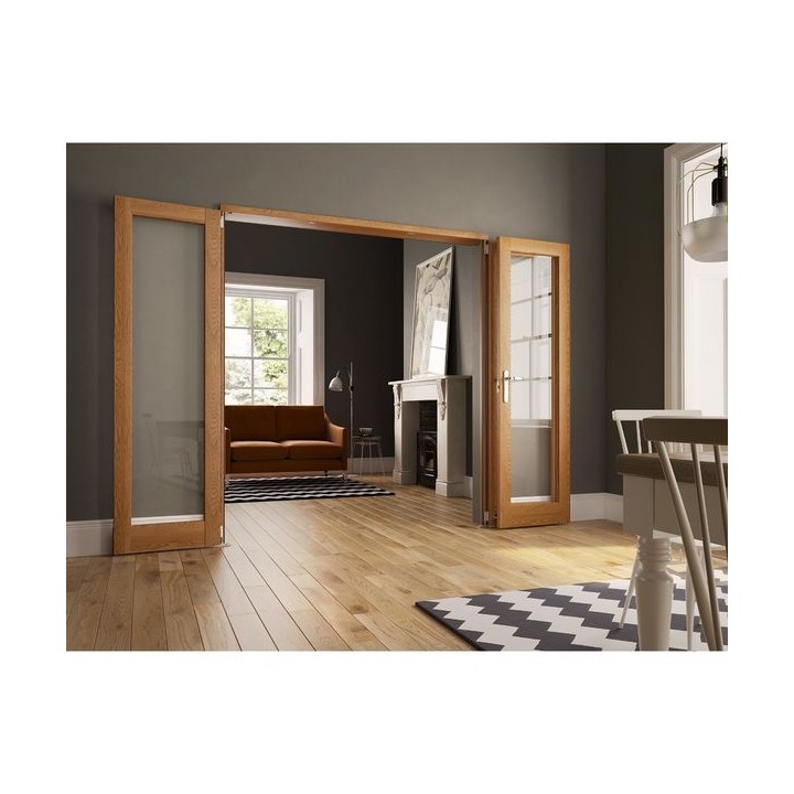 Jci Door Unfinished Oak Fold Flat Set 2100mm