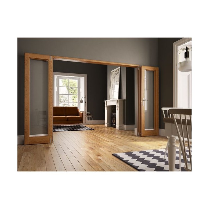 Jci Door Unfinished Oak Fold Flat Set 2400mm