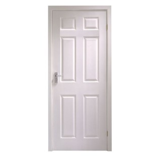 Travis Perkins White Primed 6 Panel Grained Midweight Door 1981 x 686 x 35mm