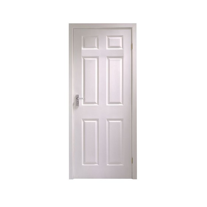 Travis Perkins White Primed 6 Panel Grained Midweight Door 1981 x 686 x 35mm