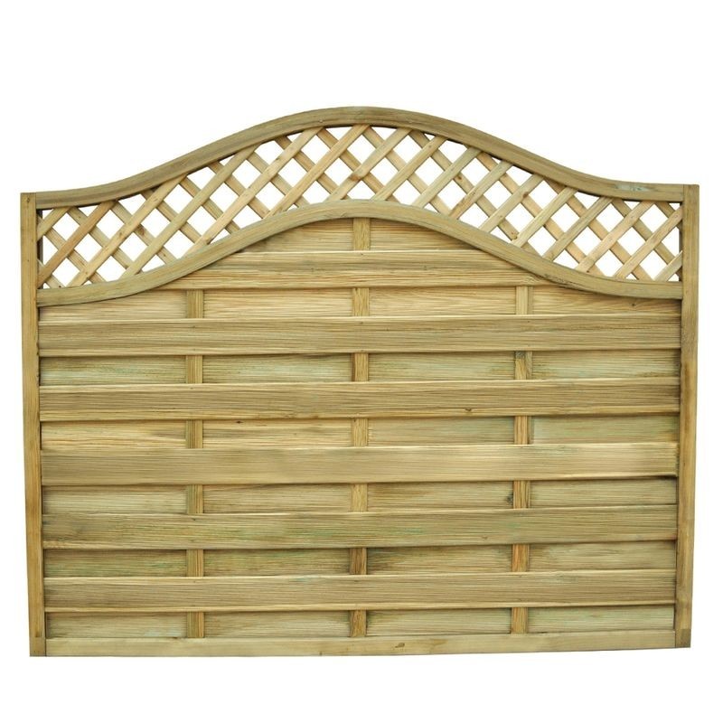 Pressure Treated Decorative Europa Prague Fence Panel 1.8m x 1.5m - Pack of 5