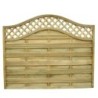 Pressure Treated Decorative Europa Prague Fence Panel 1.8m x 1.5m - Pack of 5