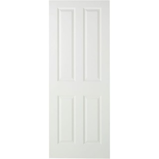 Travis Perkins White Primed 4 Panel Smooth Door 1981 x 838 x 35mm