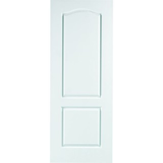 Travis Perkins Arch Top White Primed 2 Panel Grained Door 1981 x 610 x 35mm