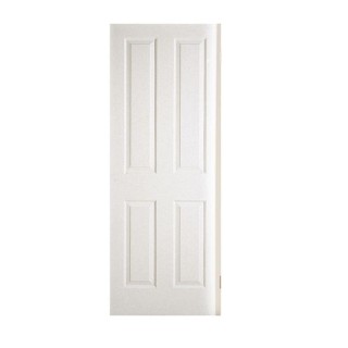 Travis Perkins White Primed 4 Panel Grained Hollow Core Door 2032 x 813 x 35mm
