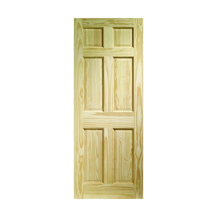 Deanta Internal Softwood Clear Pine 6 Panel Door 1981 x 686 x 35