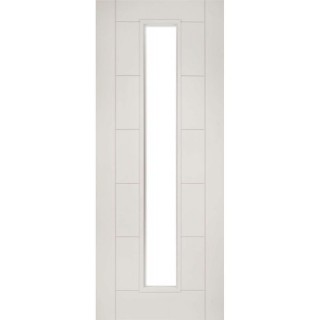 Deanta Seville White Primed Glazed 1 Lite Fire Door 30m 1981mm x 686mm x 45mm