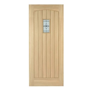 External Cottage Oak Triple Glazed Leaded Door 1981 mm x 762 mm x 44 mm