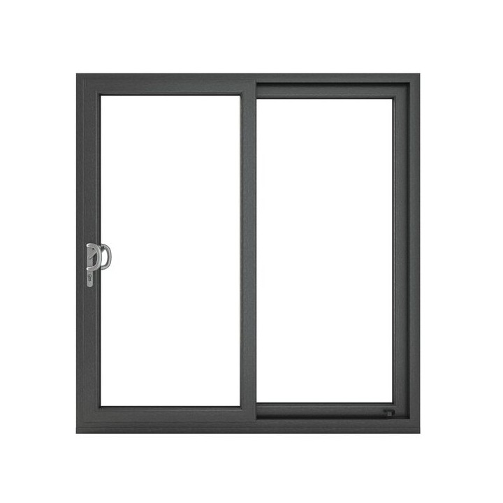 Crystal Upvc Grey 7016 External White Internal Sliding Patio Left to Right 150 Cill Included Clear Glazed 2090 x 2090 mm