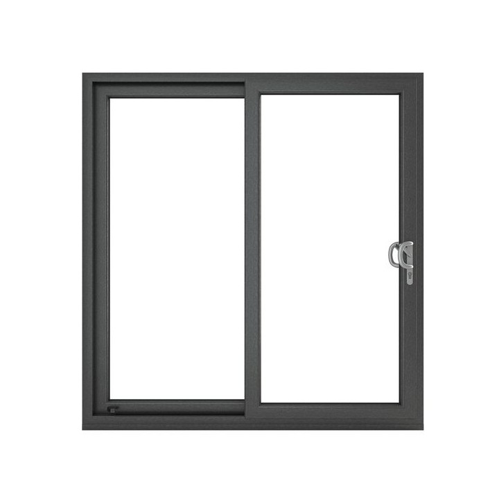 Crystal Upvc Grey 7016 External White Internal Sliding Patio Right to Left 150 Cill Included Clear Glazed 2090 x 2090 mm