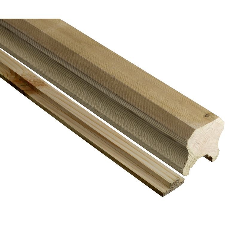 Large Traditional Decking Handrail 68mm x 68mm x 2400mm