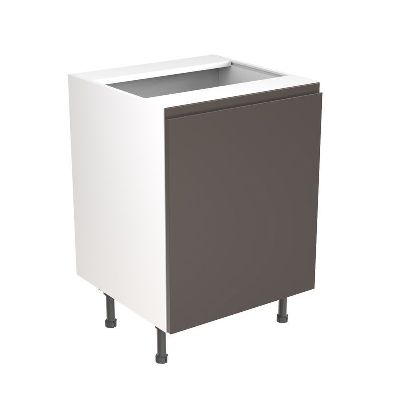 Flatpack Sink Base Unit J-pull Ultra Matt Graphite 600mm - FKKJ0935 Flatpack Sink Base Unit J-pull Ultra Matt Graphite 600mm - FKKJ0935