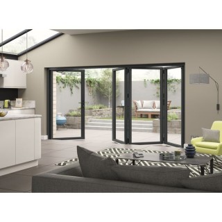 External Aluminium Bifold Grey 3 Left 1 Right 3590 x 2090mm High