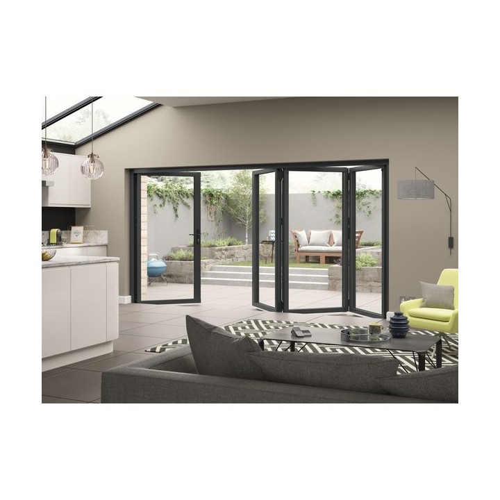 External Aluminium Bifold Grey 3 Left 1 Right 3990 x 2090mm High