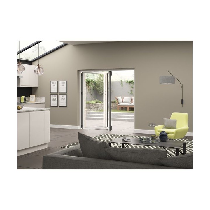 External Aluminium Bifold White Right Opening 1790 x 2090mm High