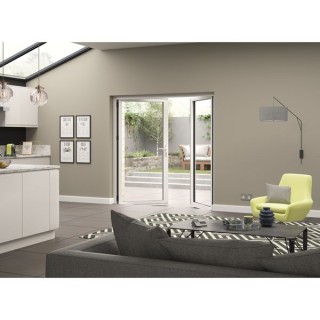 Extenal White Aluminium French Door 1790 x 2090mm High Open in