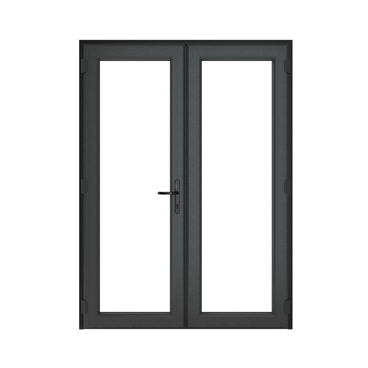 Crystal French Doors GREY-WHITE 2055 x 1590 x 70mm