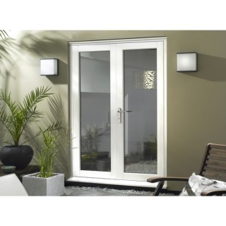 Extenal Finished White Slimline French Doors 1190mm