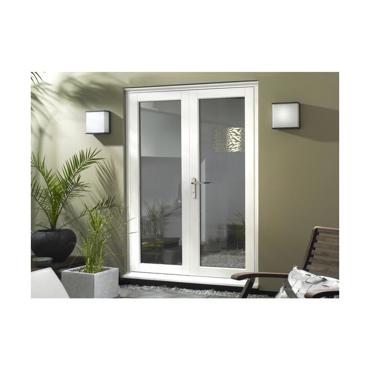 Extenal Finished White Slimline French Doors 1190mm