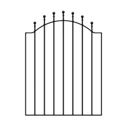 Manor Low Bow Top Single Metal Gate 955mm GAP x 1041mm High Zinc & Powder WESC