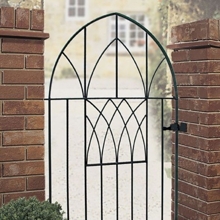 Abbey Low Arch Top Single Metal Gate 914mm GAP x 1340mm High Zinc & Powder ABZP52
