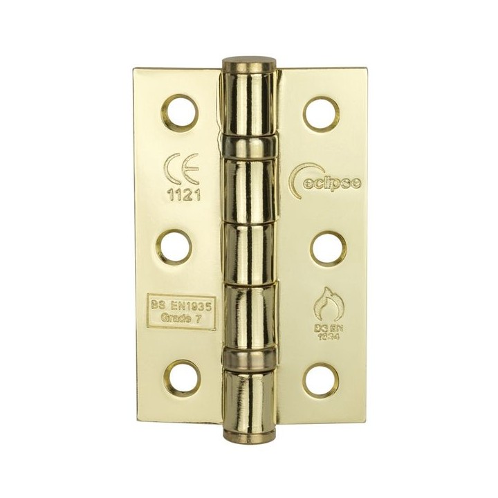 Eclipse Grade 7 Fire Hinge Polished brass Plated