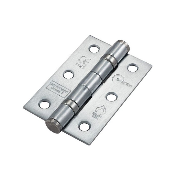 Eclipse Grade 7 Fire Hinge Satin Chrome Plated
