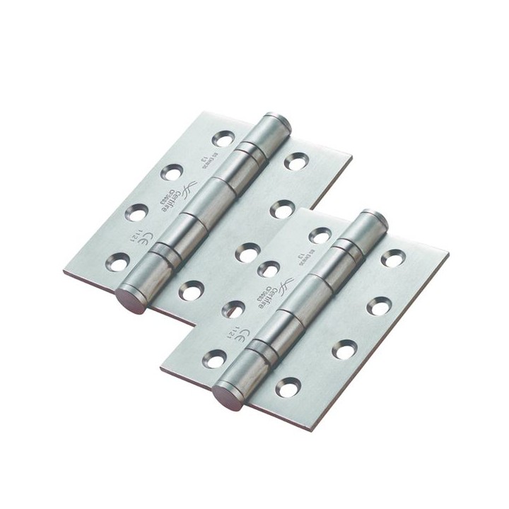 Ball Bearing Hinge Polished Stainless Steel 102mm x 76mm x 3mm FD130 pack of 3