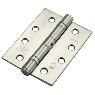 Eclipse 14935 Mild Steel Ball Bearing Hinge Grade 11 Satin Chrome 102 x 76 x 2.7mm 2 Pack