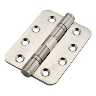 Eclipse 14869 Ball Bearing Radius Corner Hinge Grade 13 Satin Stainless Steel 102 x 76 x 3mm 2 Pack