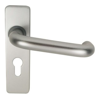 4FireDoors Round Bar Lever On Europrofile Backplate 19mm