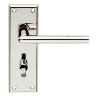 4FireDoors Vogue Lever Handle On Bathroom Back Plate Chrome