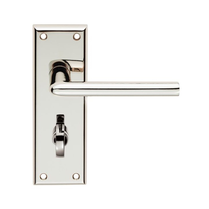 4FireDoors Vogue Lever Handle On Bathroom Back Plate Chrome
