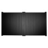 Canterbury Double Swing Flat Top Driveway Gate with Vertical Solid Infill 3500 x 1800mm Black