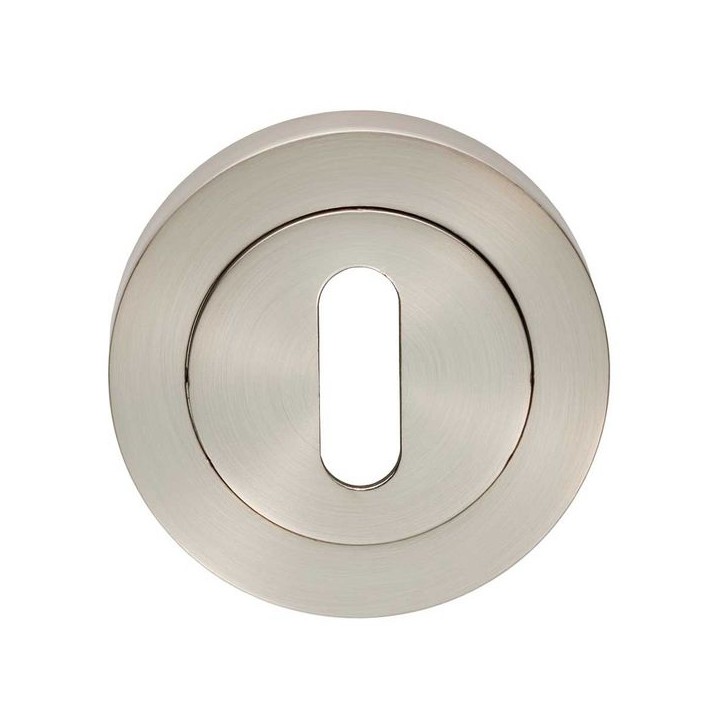 Carlisle Brass Escutcheon Lock Profile On Concealed Fix Round Rose Satin Nickel