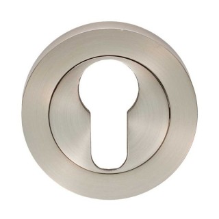 Carlisle Brass Escutcheon Euro Profile On Concealed Fix Round Rose Satin Nickel