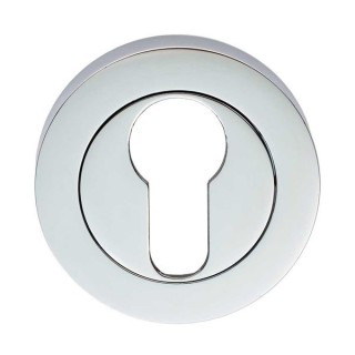 Carlisle Brass Escutcheon Euro Profile On Concealed Fix Round Rose Polished Chrome