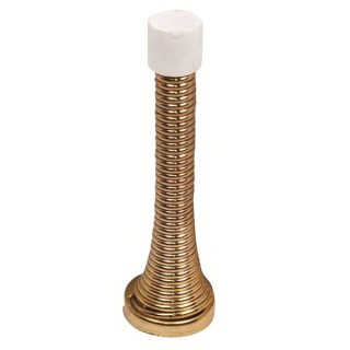 4Trade Spring Door Stop Electro Brass Pack of 2
