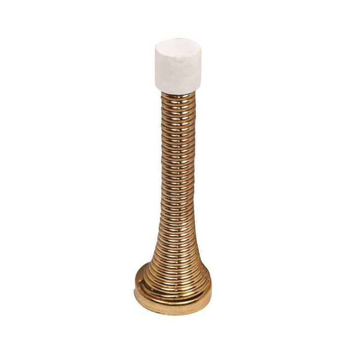 4Trade Spring Door Stop Electro Brass Pack of 2